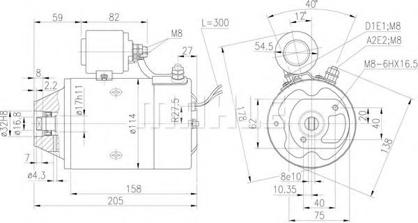 MAHLE ORIGINAL MM 175 Electric Motor